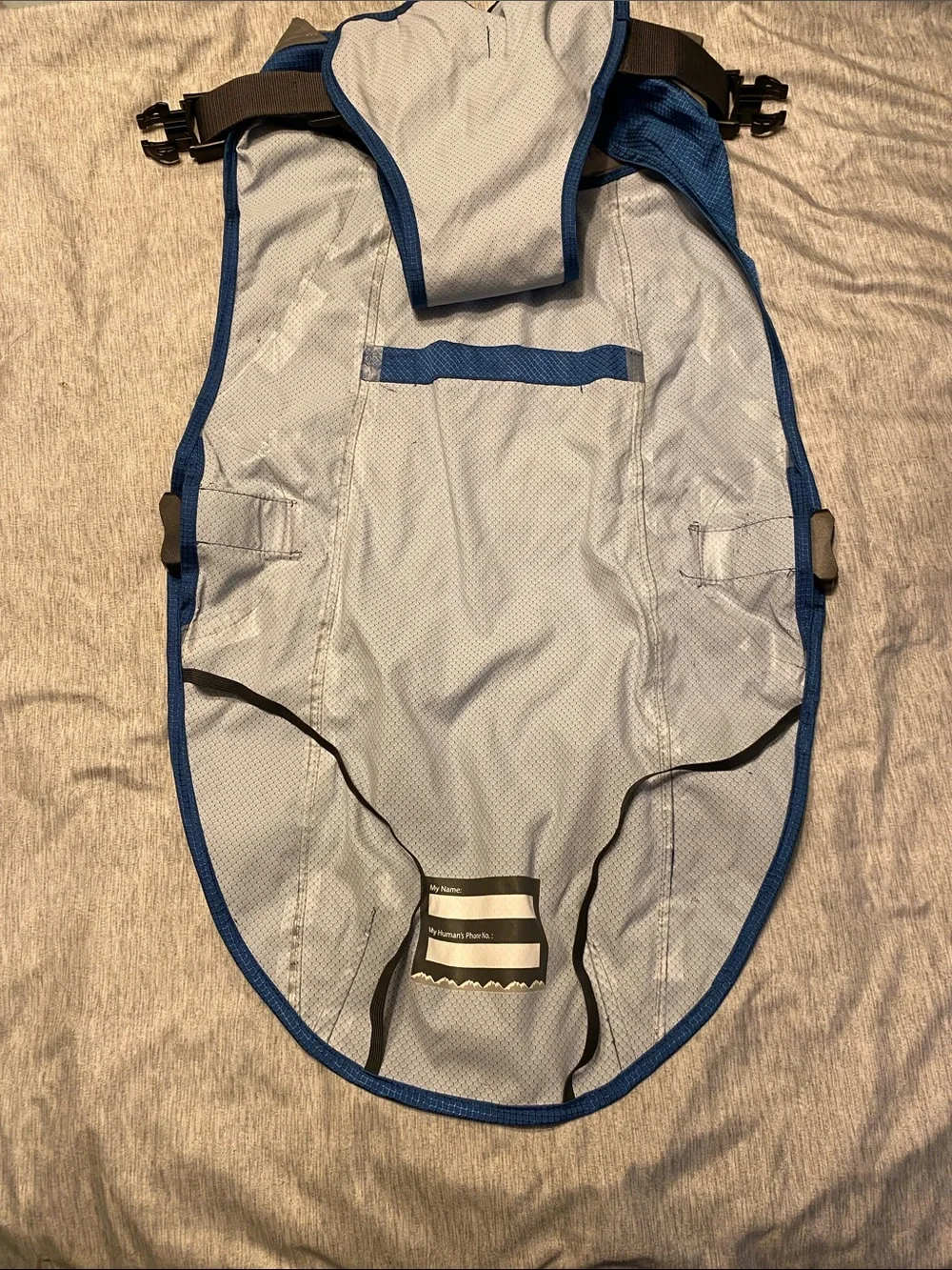 Arcadia Trail™ Reflective Dog Raincoat Sz XL Blue & Gray NWT
